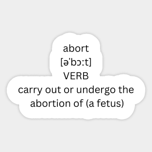abort definition Sticker